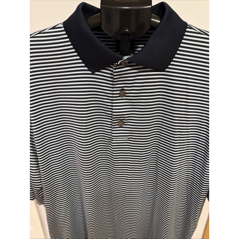 Men's FootJoy‎ Large Striped Navy Polo